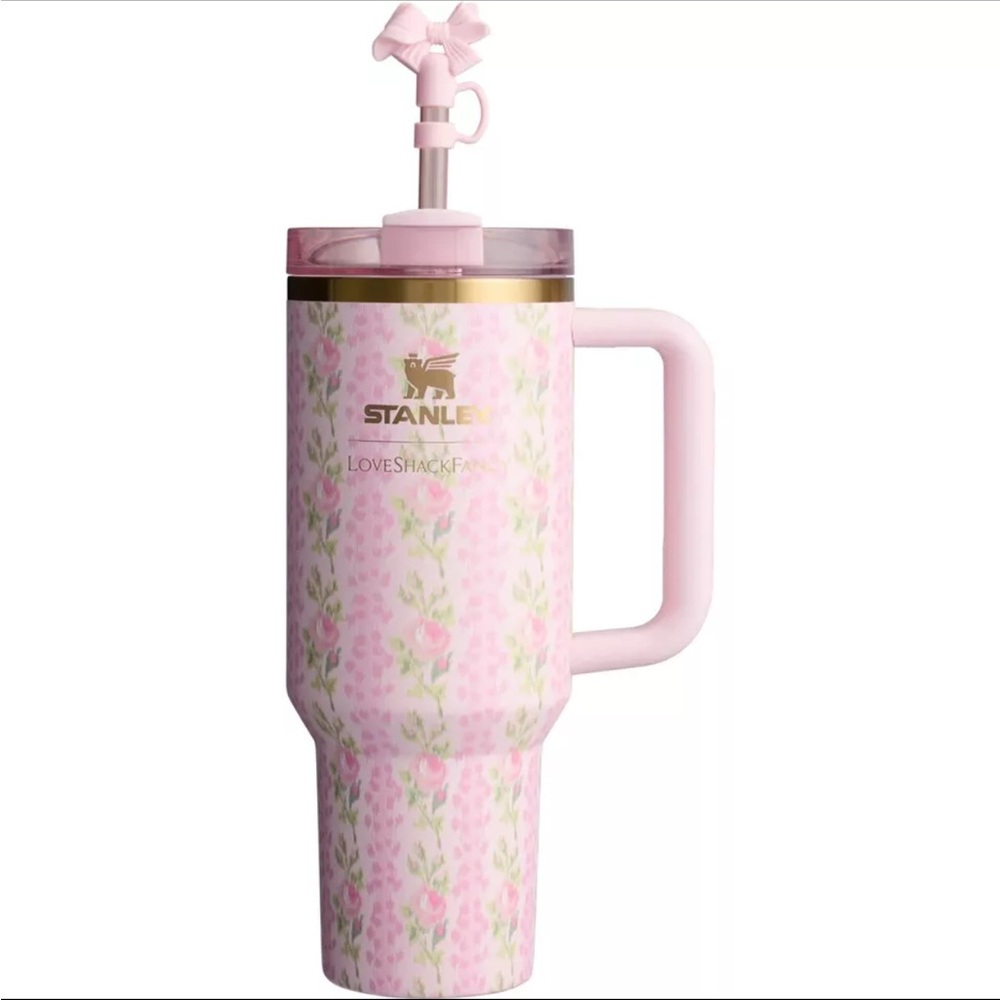 THE STANLEY X LOVESHACKFANCY QUENCHER | 40 OZ | BLOOMING HEIRLOOM | PINK